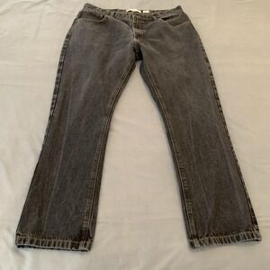 Shaka Wear Raw Denim Jeans Mens 36x32 Gray‎ Relaxed Straight Denim Pants